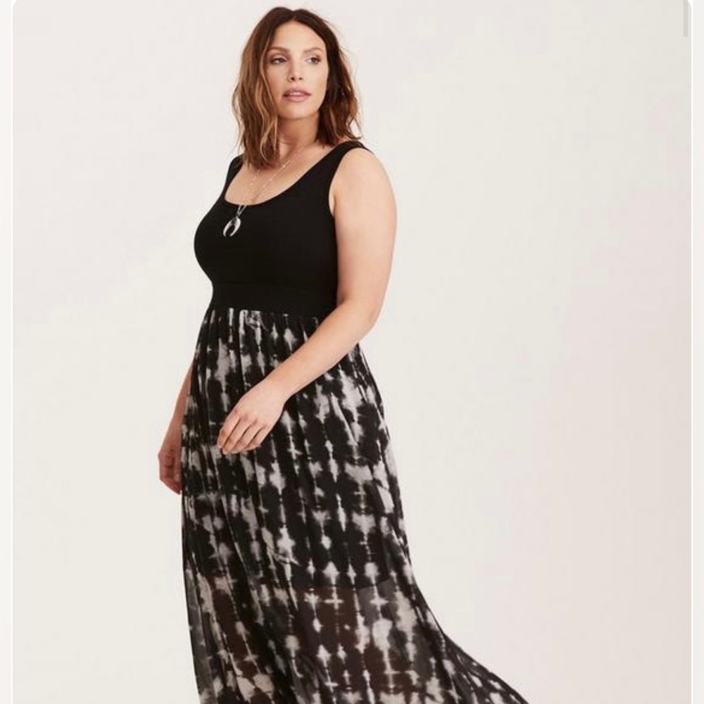 TORRID Tie Dye Chiffon Skirt Knit Top Maxi Dress